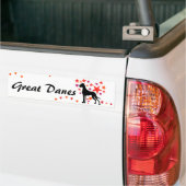 Dog van het ras Great Dane met sterren  Bumpersticker (Op Truck)