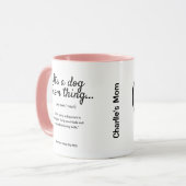 Dog van moederdag Aangepaste foto's & Citaat 2-zij Mok (Voorkant links)