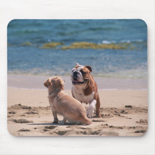 Dog van Sandy Beach Muismat (Voorkant)