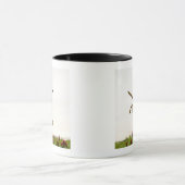 Dog vangt tennisbal in de lucht mok (Midden)