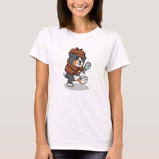 Dog verkleed als een detective | kies voor de acht t-shirt (Voorkant)