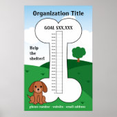 Dog veroorzaakt Fundraising Thermometer Poster (Voorkant)
