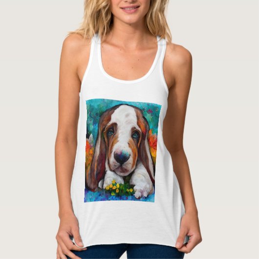 Dog vibes is alleen maar een schattige hond tanktop (Voorkant)