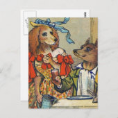 Dog Victoriaans Dinner Dress Doggy Briefkaart (Voorkant / Achterkant)