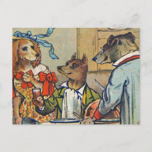 Dog Victoriaans Dinner Dress Doggy Briefkaart