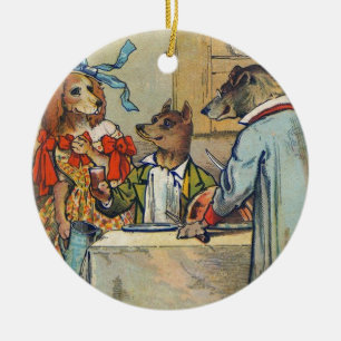 Dog Victoriaans Dinner Dress Doggy Keramisch Ornament