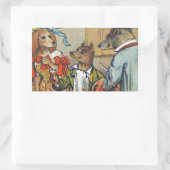 Dog Victoriaans Dinner Dress Doggy Rechthoekige Sticker (Tas)