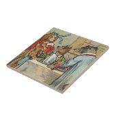 Dog Victoriaans Dinner Dress Doggy Tegeltje (Zijkant)