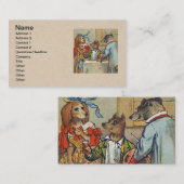 Dog Victoriaans Dinner Dress Doggy Visitekaartje (Voorkant / Achterkant)