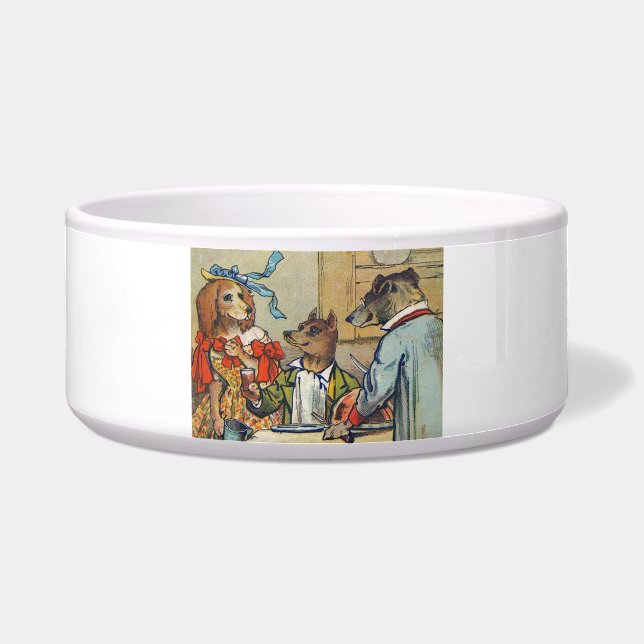 Dog Victoriaans Dinner Dress Doggy Voerbakje (Voorkant)