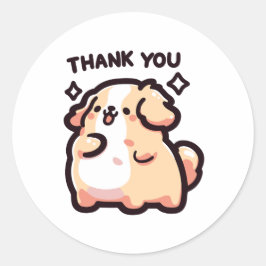 Dog - Vielen Dank Ronde Sticker