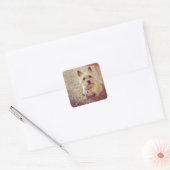 Dog Vierkante Sticker (Envelop)