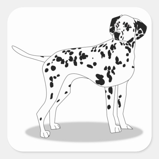 Dog Vierkante Sticker (Voorkant)