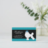 Dog Visitekaartje Podle Cute Polka Dot Blue (Staand voorkant)