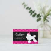 Dog Visitekaartje Podle Cute Polka Dot Roze (Staand voorkant)