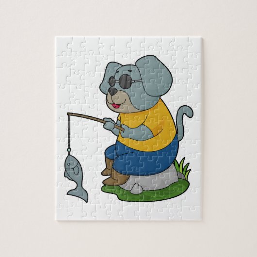 Dog Vist Fisher Finshing Legpuzzel (Verticaal)
