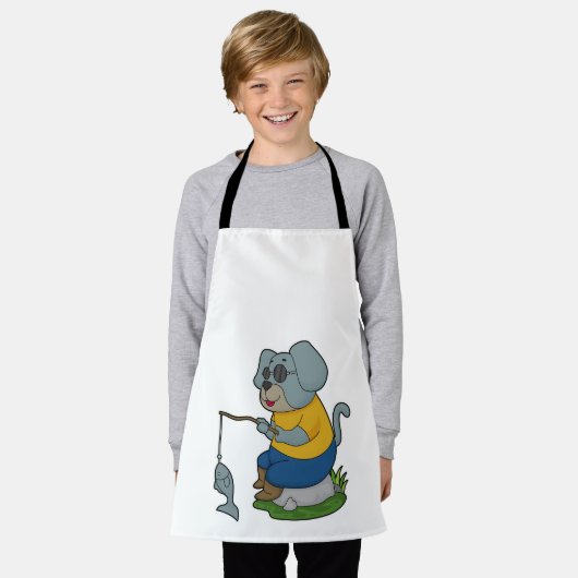 Dog Vist Fisher Finshing Schort (Gedragen)