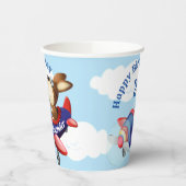 Dog Vliegvliegtuig kinderen Birthday Party Papieren Bekers (Links)