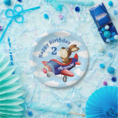 Dog Vliegvliegtuig kinderen Birthday Party Papieren Bordje (Feest)