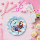 Dog Vliegvliegtuig kinderen Birthday Party Papieren Bordje (Feest)
