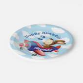 Dog Vliegvliegtuig kinderen Birthday Party Papieren Bordje (Gekanteld)