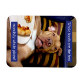 Dog vol met Pizza Magneet (Horizontaal)