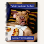 Dog vol met Pizza Notitieboek (Voorkant)