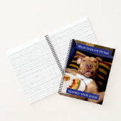 Dog vol met Pizza Notitieboek (Binnen)