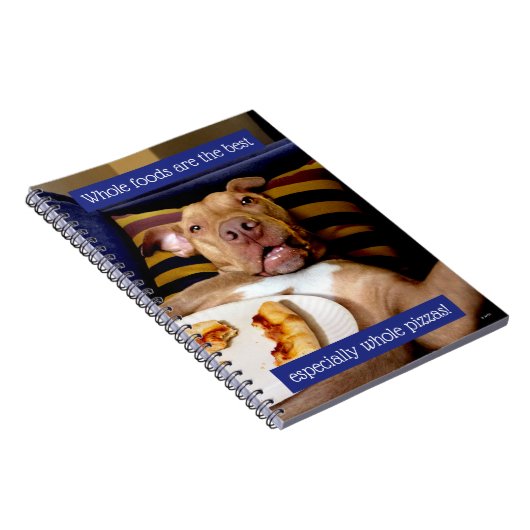 Dog vol met Pizza Notitieboek (Rechterzijde)