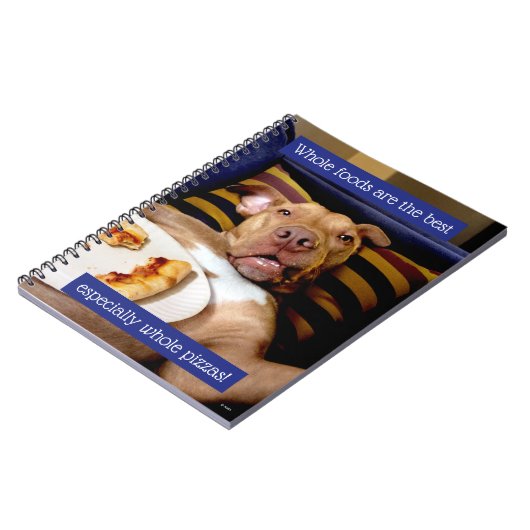 Dog vol met Pizza Notitieboek (Linkerzijde)