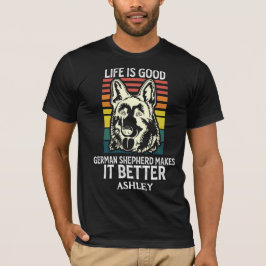 Dog voor vinteage German Shepherd Retro Style T-shirt