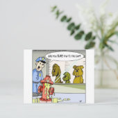 Dog Vs Hydrant Politie Lijn omhoog Funny Giften & Briefkaart (Staand voorkant)