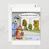 Dog Vs Hydrant Politie Lijn omhoog Funny Giften &  Briefkaart (Voorkant / Achterkant)