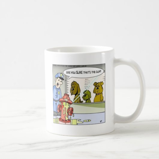 Dog Vs Hydrant Politie Lijn omhoog Funny Giften &  Koffiemok (Rechts)