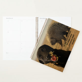 Dog vs. Porcupine Notebook Planner