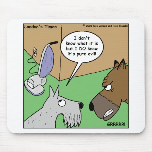 Dog VS. Vacuum Cleaner Funny Gifts & Collectibles Muismat (Voorkant)