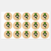 Dog w Pet en Shamrock St Patrick's | personalisere Labels (Vel)