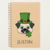 Dog w Pet en Shamrock St Patrick's | personalisere Planner (Voorkant)