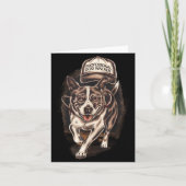 Dog Waking Professional Dog Walker Hat Graphic  Kaart (Voorkant)