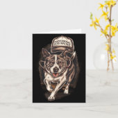 Dog Waking Professional Dog Walker Hat Graphic  Kaart (Gele Bloem)