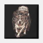 Dog Waking Professional Dog Walker Hat Graphic  Magneet (Voorkant)
