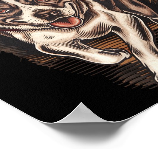 Dog Waking Professional Dog Walker Hat Graphic  Poster (Hoek)