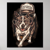 Dog Waking Professional Dog Walker Hat Graphic  Poster (Voorkant)
