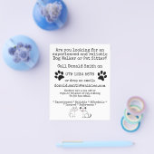 Dog Waling Sitting Business Flyer-brochure Flyer (Enkel)