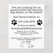 Dog Waling Sitting Business Flyer-brochure Flyer (Voorkant)
