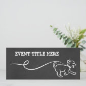 DOG WALK CHALK KAART (Staand voorkant)