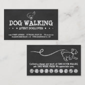 DOG WALK CHALK loyaliteitsprogramma (3 stippen) Klantenkaartje (Voorkant / Achterkant)