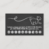 DOG WALK CHALK loyaliteitsprogramma (3 stippen) Klantenkaartje (Achterkant)