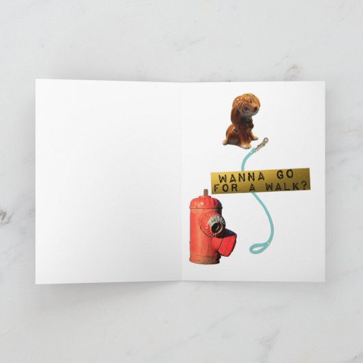 Dog Walk Vriendschap Kaart (Binnen)