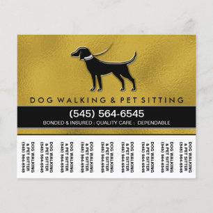 Dog Walker 5.6 x4.5 Broer goud en zwart Flyer